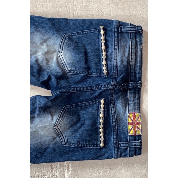 Size 1 MACHINE Jeans RHINESTONES! - Picture 5 of 8